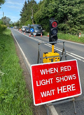Site maintenance road closure
