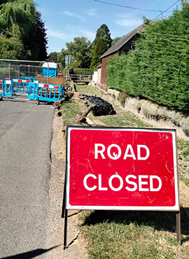 Site management road closure