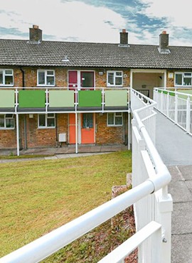 Green balconies on a flat