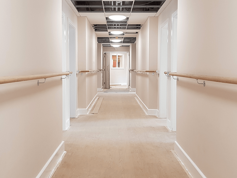 Interior handrail fitted for developers